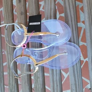 Rose Gold Jelly Sandals